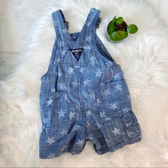 OshKosh star print baby overall shorts 12 months - Picture 4 of 5